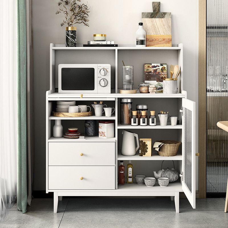 Sideboard moderna della porta in pietra 39,5 "L buffet soggiorno 2 server dei cassetti