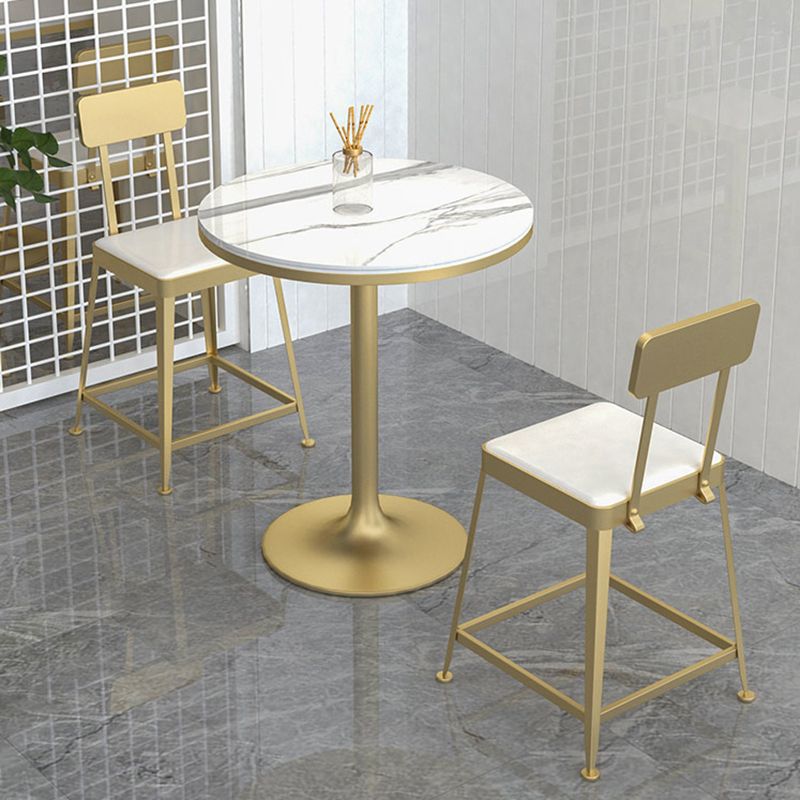 Modern Stone Round Top Bar Table Metal Base Pub Table for Restaurant Clearhalo 'Bar Furniture' 'Bar Tables' 'bar_tables' 'furn' 'furn_bar_tables' 'Furniture' 'furniture_bar_tables' 'Kitchen & Dining Furniture' 1200x1200_89ae4bb4-b3a2-4325-81e7-b488c290450c