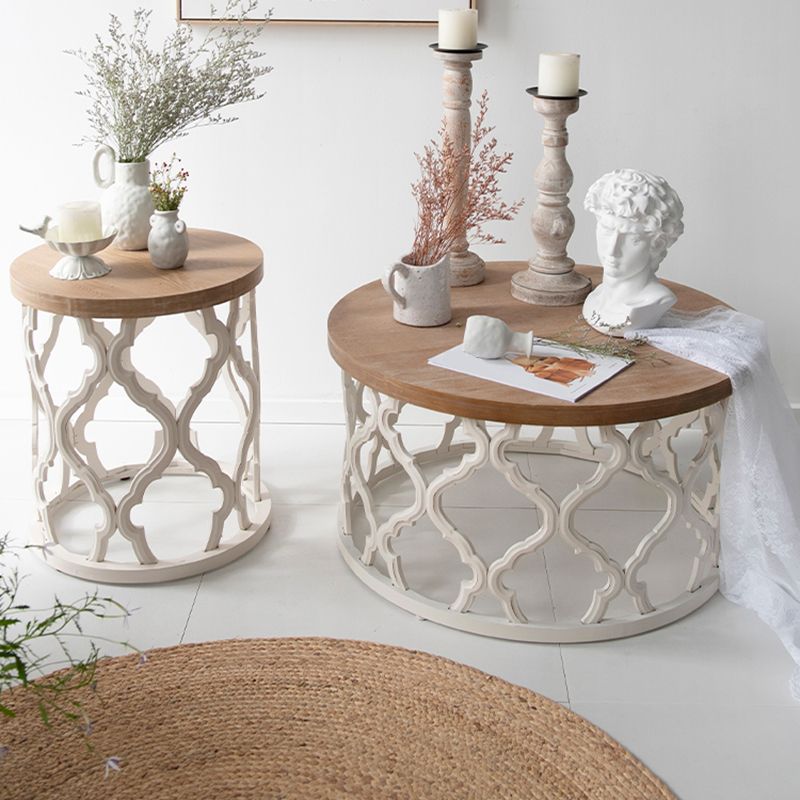 Rustic Style Antique Pedestal Coffee Table Round Wood Cocktail Table Clearhalo 'Coffee & Accent Tables' 'Coffee Tables' 'coffee_tables' 'furn' 'furn_coffee_tables' 'Furniture' 'furniture_coffee_tables' 'Living Room Furniture' 1200x1200_89b0883a-8975-479c-9d37-ca74ee7b7dc5