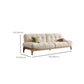 Scandinavian Settee Living Room White Tufted Armless Standard Seating