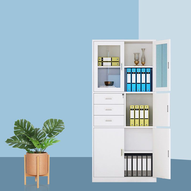 Mobili mobili moderni in acciaio ripiani di stoccaggio regolabile e cassetti di bloccaggio