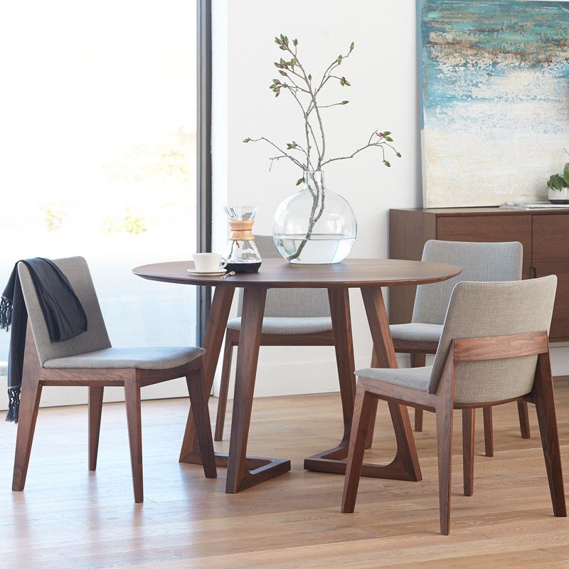 Round Wood Color Dining Table Pinewood Table Contemporary with Double Pedestal Clearhalo 'Dining Tables & Seating' 'Dining Tables' 'dining_table' 'furn' 'furn_dining_table' 'Furniture' 'furniture_dining_table' 'Kitchen & Dining Furniture' 1200x1200_89b257a1-e681-4b05-b8db-6f04afe70959