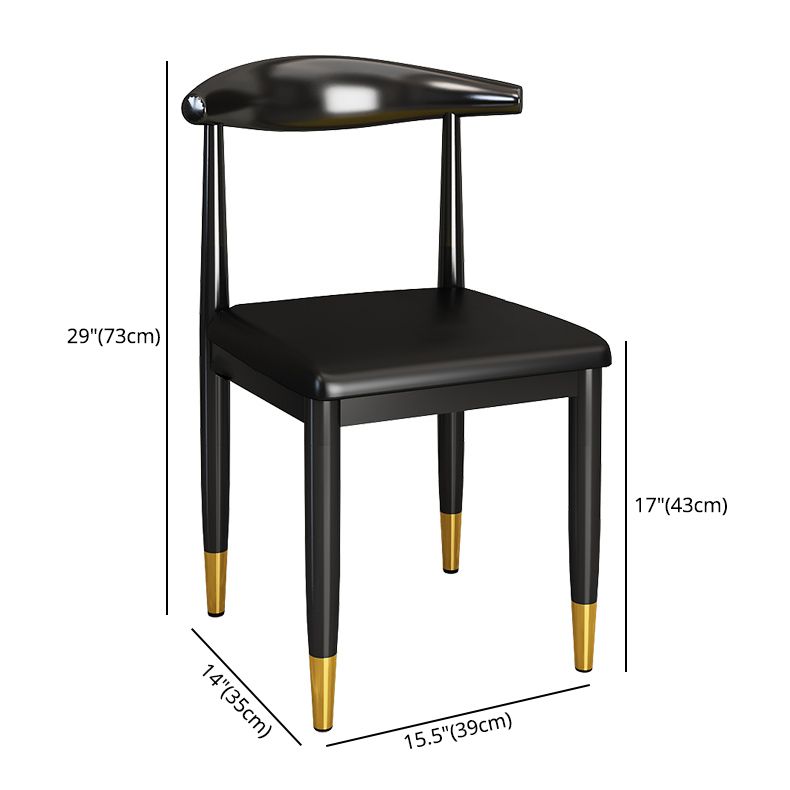 Metal Contemporary Style Dining Side Chair Indoor Open Back Dining Side Chair Clearhalo ' kitchen&dining_furn' 'Dining Chairs' 'Dining Tables & Seating' 'dining_chair' 'furn' 'furn_dining_chair' 'Furniture' 'furniture_dining_chair' 'Kitchen & Dining Furniture' 'kitchen' 1200x1200_89b2e50a-74d4-49cc-a33f-b9f2395f742c