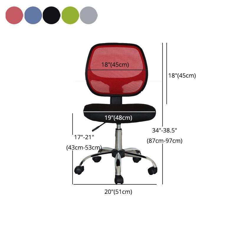 Silver Metal Modern Conference Chair in Mid-Back Mesh Conference Chair Clearhalo 'Furniture' 'furniture_office_chair' 'Office Chairs' 'Office Furniture' 'office_chair' 1200x1200_89b42e80-b7b1-4764-9736-21033781801c