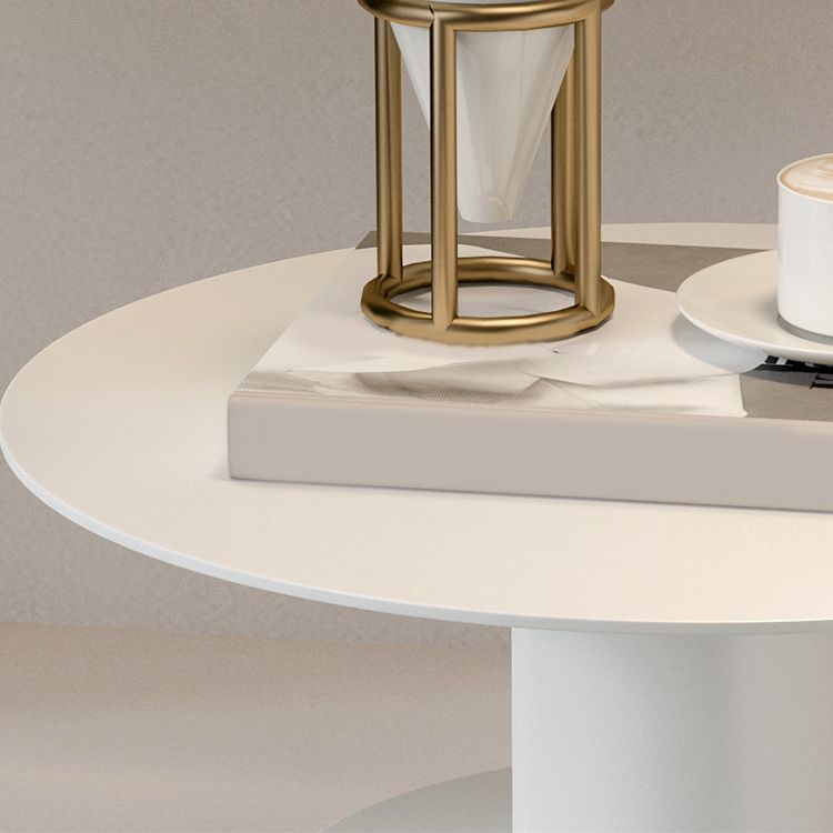 Mesa de pedestal de mediados de siglo de 19.7 "Table de metal redonda de metal redonda