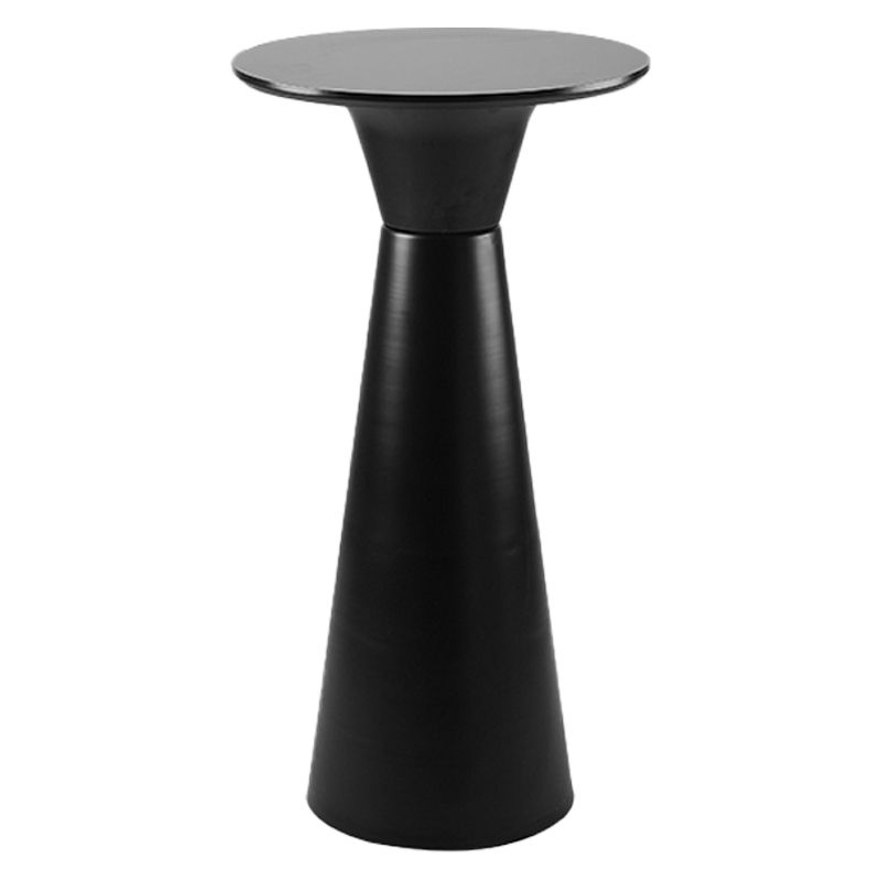Contemporary Round Bar Height Table Metal Base Bar Table in Black and White Clearhalo 'Bar Furniture' 'Bar Tables' 'bar_tables' 'furn' 'furn_bar_tables' 'Furniture' 'Kitchen & Dining Furniture' 1200x1200_89b546fa-c959-416b-b488-636f03b6db4f