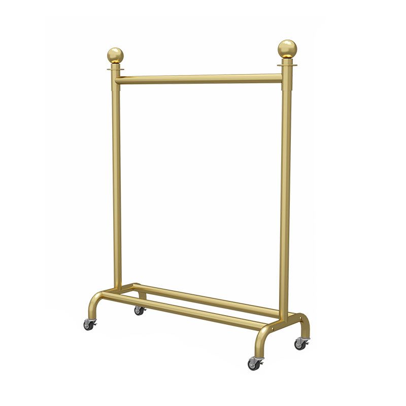 Rack de manteau contemporain métal rail suspendu étagère inférieure et crochets