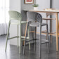 Nordic Style Bar-stool Plastic Counter Bar Stool with Plastic Legs for Restaurant