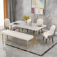 Stone Top Dining Set 1/2/5/6 PCS Moderne eetkamerstoelen met gestoffeerd