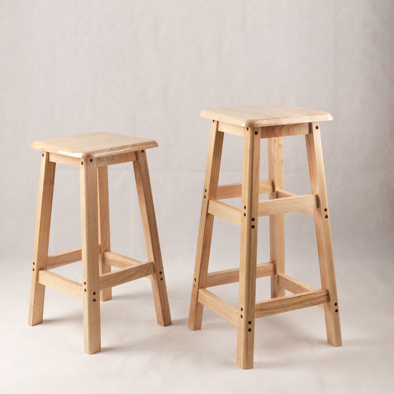 Contemporary Backless Square Seat Indoor Solid Wood Bar Stool Clearhalo 'Bar Furniture' 'Bar Stools' 'bar_stools' 'furn' 'furn_bar_stools' 'Furniture' 'Kitchen & Dining Furniture' 1200x1200_89bda63e-17d3-4d79-ad76-9e5d9197ba69