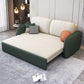 Faux Leather Stain Resistant Contemporary Bed Sofa Couch in Green/white