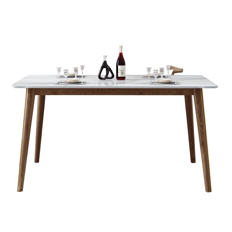Sintered Stone Dining Table 4 Legs Ash Wood Base Rectangle Table for Home Clearhalo ' dining_table' 'Dining Tables & Seating' 'Dining Tables' 'furn' 'furn_dining_table' 'Furniture' 'furniture_dining_table' 'Kitchen & Dining Furniture' 'kitchen&dining_furn' 'kitchen' 'kitchen_dining_table' 1200x1200_89be0dc3-5a34-4421-9d86-da71b01ddb3c