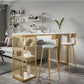 Glam Style Bar Table 42-inch Height Artificial Marble Top Bar Table Clearhalo 'Bar Furniture' 'Bar Tables' 'bar_tables' 'furn' 'furn_bar_tables' 'Furniture' 'furniture_bar_tables' 'Kitchen & Dining Furniture' 1200x1200_89be8028-9c47-4a1e-98cf-ad8e79b85101