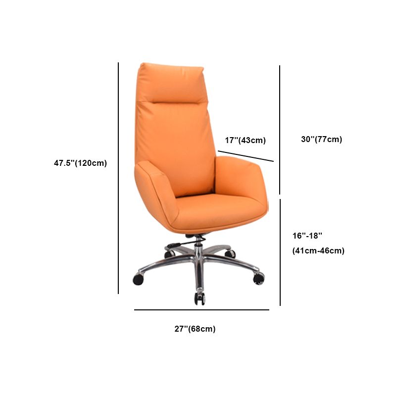 Modern & Contemporary Upholstered Chair Orange Task High Back Chair Clearhalo 'furn' 'furn_office_chair' 'Furniture' 'Office Chairs' 'Office Furniture' 'office_chair' 1200x1200_89c158d8-8842-4c51-adcd-d0197890f390