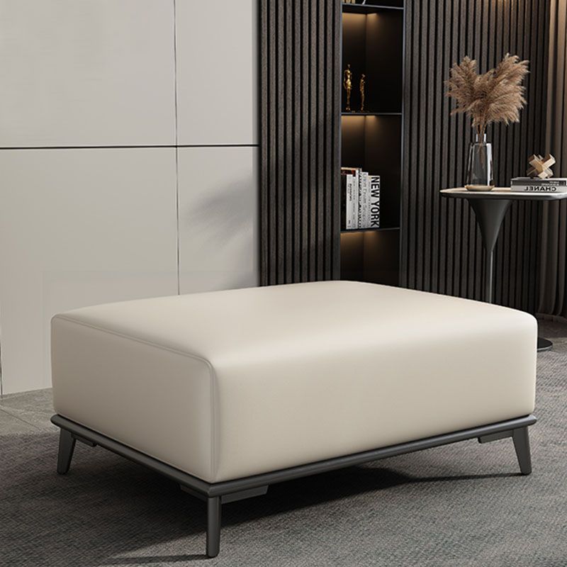 Home Contemporary Rectangular Ottoman Leather Foot Stool with Legs Clearhalo 'furn' 'furn_ottomans_poufs' 'Furniture' 'Living Room Furniture' 'Ottomans & Poufs' 'ottomans_poufs' 1200x1200_89c1840b-27d9-4c46-aec5-a96e98bf9978