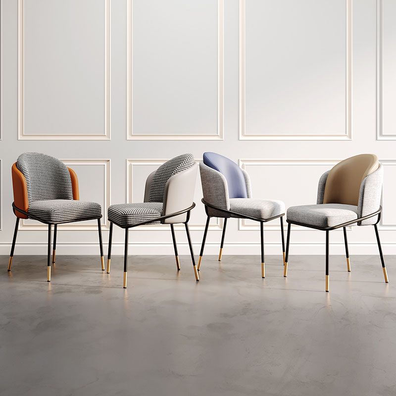 Nordic Design Armless Solid Back Chair for Home Linen Dining Chair Clearhalo 'Dining Chairs' 'Dining Tables & Seating' 'dining_chair' 'furn' 'furn_dining_chair' 'Furniture' 'furniture_dining_chair' 'Kitchen & Dining Furniture' 1200x1200_89c3921b-60b8-4a9f-ae71-eaa889f5aa7d