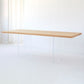 Pine Wood Top Dining Table Traditional Luxury Table with Sled Base