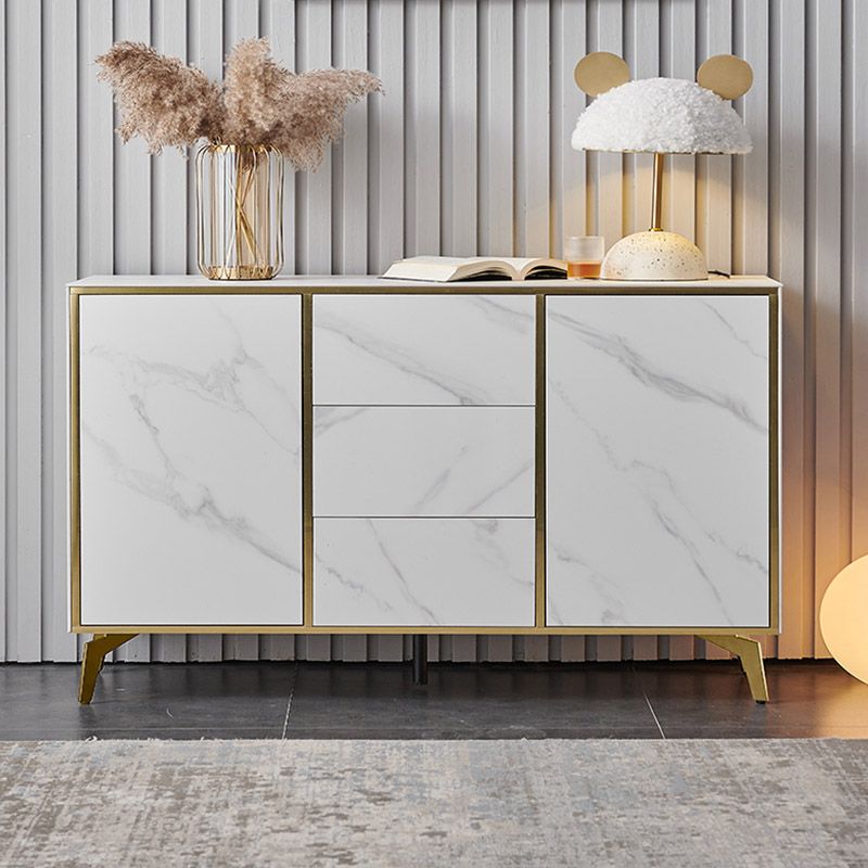 Contemporary Sideboard Table 3 Drawer Sideboard Cabinet for Kitchen Clearhalo 'buffet_sideboard' 'Buffets & Sideboards' 'furn' 'furn_buffet_sideboard' 'Furniture' 'Kitchen & Dining Furniture' 1200x1200_89c47a58-c7b2-4371-84a8-b97e613f5be2