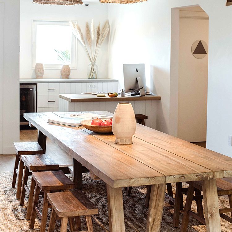 Dining Room Kitchen Table Modern Rectangle Pine Solid Wood Dinette Table Clearhalo 'Dining Tables & Seating' 'Dining Tables' 'dining_table' 'furn' 'furn_dining_table' 'Furniture' 'furniture_dining_table' 'Kitchen & Dining Furniture' 'kitchen' 'kitchen_dining_table' 1200x1200_89c4b141-123a-4fca-ba0a-f9c1e8927da7