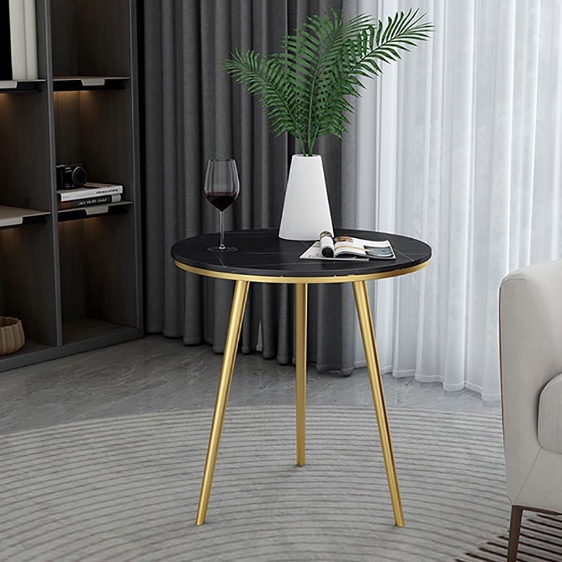 Tableau de comptoir à dalle de roche de style moderne Gris gris / blanc / noir rond