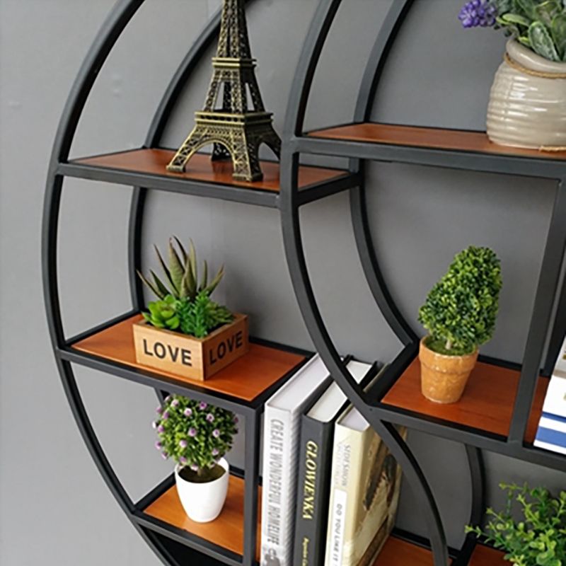 Modern Wall Mounted Bookshelf with Metal Frame Solid Wood Bookcase Clearhalo 'Bookcases' 'furn' 'furn_bookcases' 'Furniture' 'furniture_bookcases' 'Office Furniture' 1200x1200_89c63c0e-0385-4095-b198-f8b932dad853