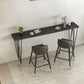 White and Black Glam Style Bar Table in Iron Top and Faux Marble Milk Tea Shop Bar Table Clearhalo 'Bar Furniture' 'Bar Tables' 'bar_tables' 'furn' 'furn_bar_tables' 'Furniture' 'furniture_bar_tables' 'Kitchen & Dining Furniture' 1200x1200_89c6e770-104b-4832-9b26-5fe992749b35