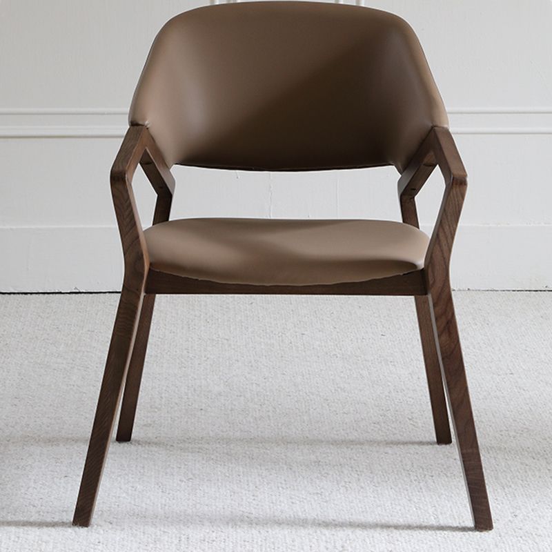 Eigentijdse vaste wapenconferentie stoel leerstoel voor kantoor