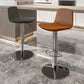 Contemporary Adjustable Height Swivel Armless Bar Stool with Footrest
