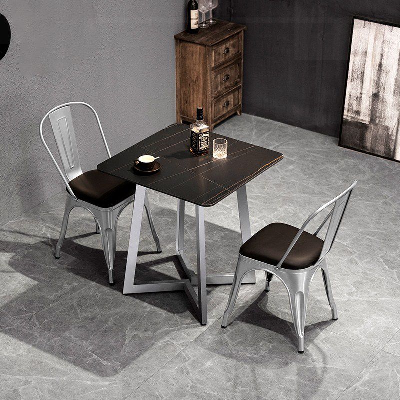 Industrial Dining Table Black Sintered Stone Dining Table with Double Pedestal Clearhalo ' dining_table' 'Dining Tables & Seating' 'Dining Tables' 'furn' 'furn_dining_table' 'Furniture' 'furniture_dining_table' 'Kitchen & Dining Furniture' 'kitchen&dining_furn' 'kitchen' 'kitchen_dining_table' 1200x1200_89c7aabf-5a9e-44b6-8942-95f939cc26f1
