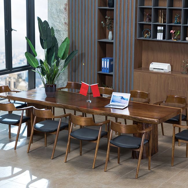 Bureau de bureau rectangulaire contemporain bureau d'écriture en bois massif pour bureau