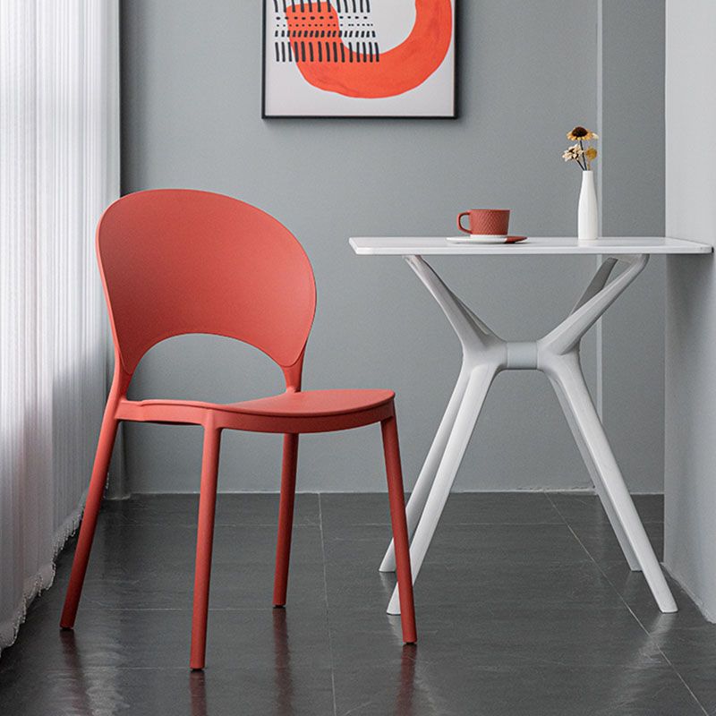 Contemporary Stacking Open Side Chair Matte Finish Home Dining Chair Clearhalo 'Dining Chairs' 'Dining Tables & Seating' 'dining_chair' 'furn' 'furn_dining_chair' 'Furniture' 'furniture_dining_chair' 'Kitchen & Dining Furniture' 1200x1200_89caaea6-2f1d-44f6-92dc-674df49258ce