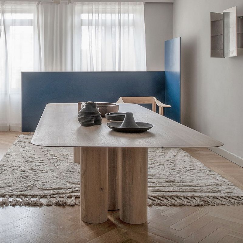 Rectangle Simplicity Dining Table Solid Wood Fixed Table for Kitchen Clearhalo ' dining_table' 'Dining Tables & Seating' 'Dining Tables' 'furn' 'furn_dining_table' 'Furniture' 'furniture_dining_table' 'Kitchen & Dining Furniture' 'kitchen&dining_furn' 'kitchen' 'kitchen_dining_table' 1200x1200_89ccb872-b67f-404a-8d7d-d33845d2742c