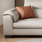 Contemporary Leather and Velvet Tufted Sectional Couch for Living Room