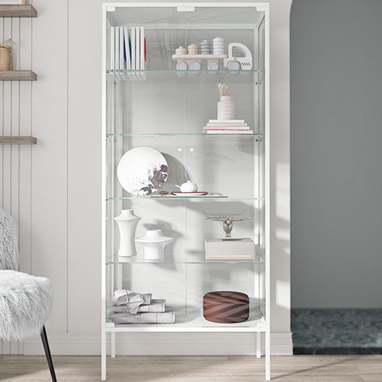 Porte in vetro di vetro in metallo industriale Curio Armadiet per soggiorno per soggiorno