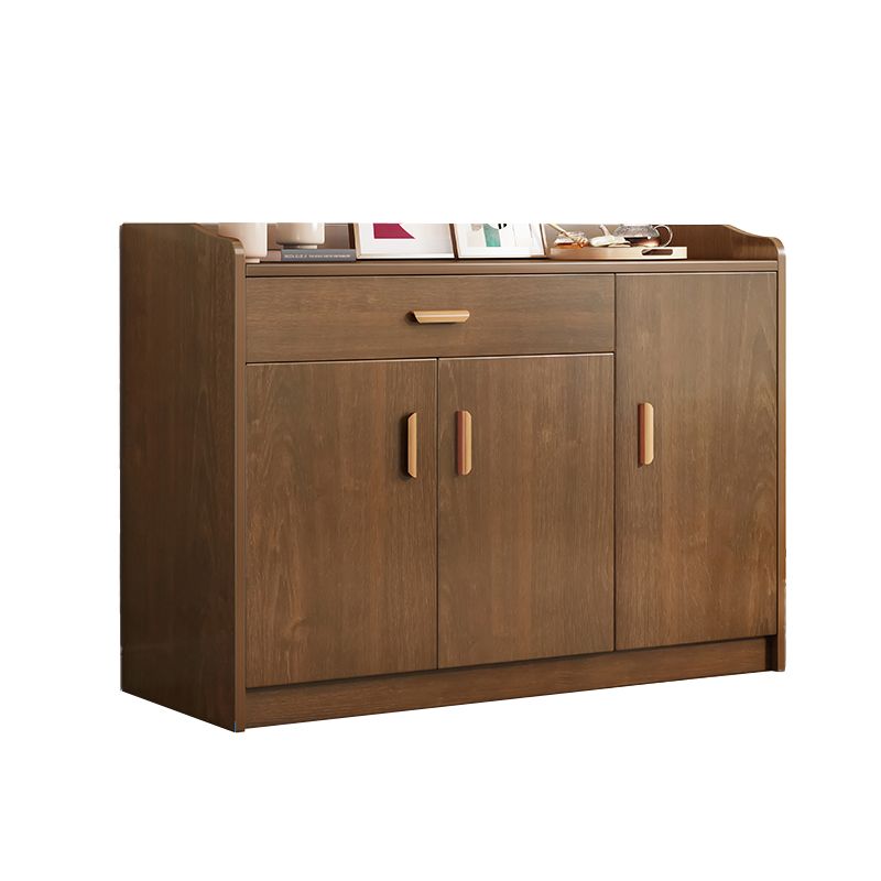 La barra de madera de cofre rectangular moderna tira del gabinete lateral con puertas