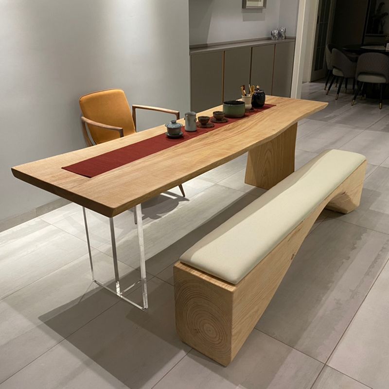 Rectangle Casual Dining Table Wood Color Fixed Table of Pine Solid Wood Clearhalo ' dining_table' 'Dining Tables & Seating' 'Dining Tables' 'furn' 'furn_dining_table' 'Furniture' 'furniture_dining_table' 'Kitchen & Dining Furniture' 'kitchen&dining_furn' 'kitchen' 'kitchen_dining_table' 1200x1200_89cf2eca-e21a-471f-8722-466e6765585a