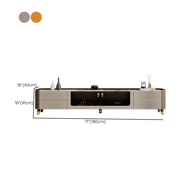 4 Drawers Glam TV Stand Stone Counter Top Enclosed Storage TV Cabinet Clearhalo 'furn' 'furn_tv_stands_entertainment_centers' 'Furniture' 'Living Room Furniture' 'TV Stands & Entertainment Centers' 'TV Stands & Media Storage Furniture' 'tv_stands_entertainment_centers' 1200x1200_89cf909e-cab6-4400-a2e0-eae2316b33c8