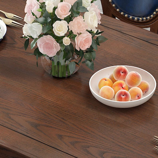 Mesa de comedor de madera en la mesa moderna de mediados del siglo con 4 patas en marrón