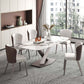 Luxury 1/4/5/6/7 Pieces Dining Set Sintered Stone Dining Table Set with Leather Chairs Clearhalo 'Dining Room Sets' 'Dining Tables & Seating' 'dining_room_set' 'furn' 'furn_dining_room_set' 'Furniture' 'furniture_dining_room_set' 'Kitchen & Dining Furniture' 'kitchen&dining_furn' 'kitchen' 1200x1200_89d0f553-2ff7-424d-8549-64223bf0b01c