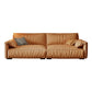 Orange Pillow Top Arm Sofa Modern 2/3/4-seater Faux Leather Sofa