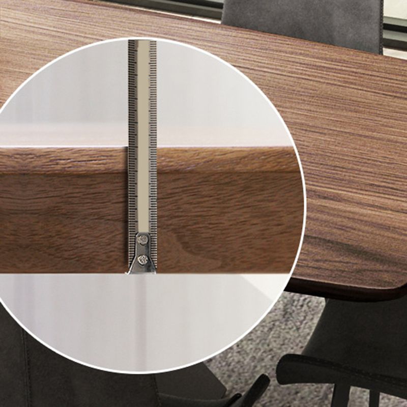 Industrial Rectangle Dining Table Wood Table with Metal Legs for Home Clearhalo 'Dining Tables & Seating' 'Dining Tables' 'dining_table' 'furn' 'furn_dining_table' 'Furniture' 'Kitchen & Dining Furniture' 1200x1200_89d63d7c-fdfe-4b93-9dcc-0a4c226b209d
