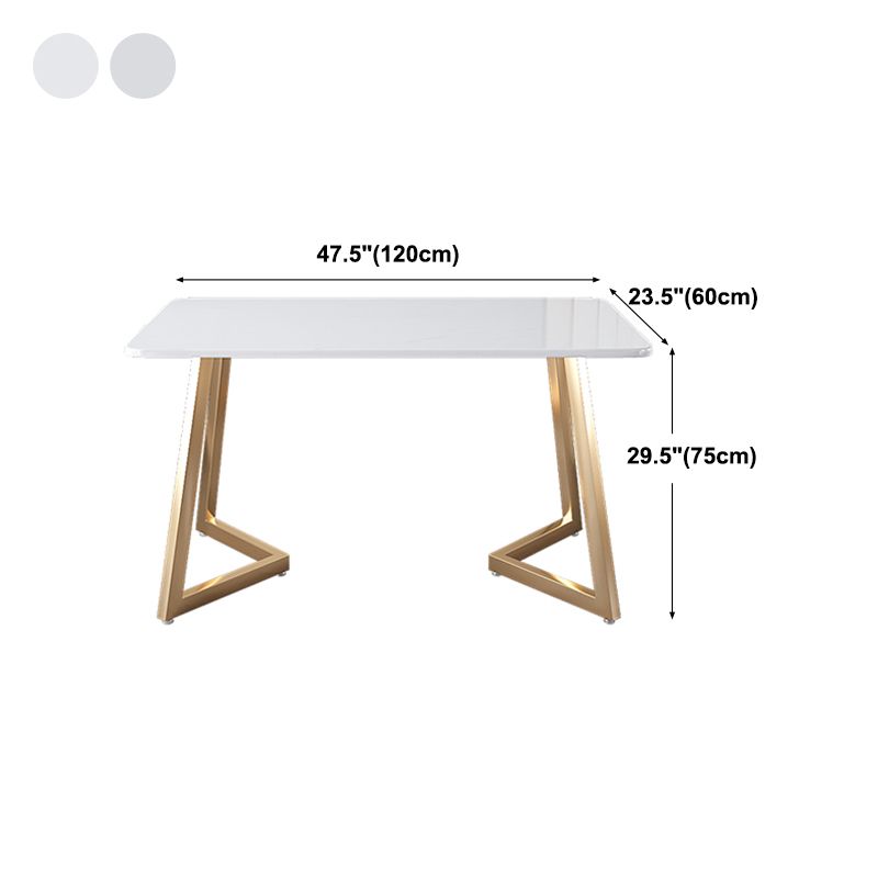 Stone Top Double Pedestal Table Traditional Luxury Rectangle White Dining Table Clearhalo 'Dining Tables & Seating' 'Dining Tables' 'dining_table' 'furn' 'furn_dining_table' 'Furniture' 'furniture_dining_table' 'Kitchen & Dining Furniture' 1200x1200_89d7a740-3815-49da-b345-fa3c8cb12712