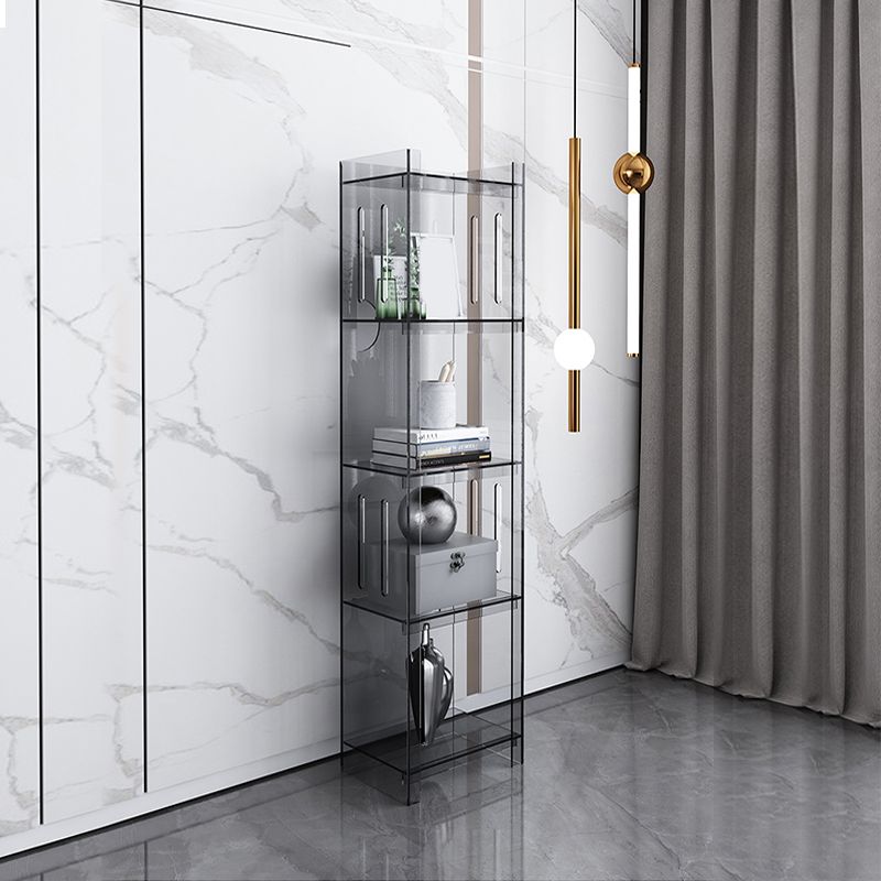 Rectangle Acrylic Standard Bookshelf Scandinavian Closed Back Bookcase