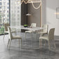 Stone Top Dining Table Modern Rectangle Dining Table with Sled Base