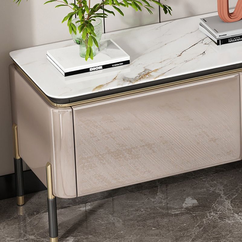 Glam TV Console Stone Media Console Open Storage Console with Drawers Clearhalo 'furn' 'furn_tv_stands_entertainment_centers' 'Furniture' 'Living Room Furniture' 'TV Stands & Entertainment Centers' 'TV Stands & Media Storage Furniture' 'tv_stands_entertainment_centers' 1200x1200_89dbc427-99d6-48e9-bb95-47554f108c33