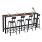 Modern Coffee Shop Bar Table Set 1/2/5/9 Pieces Rectangle Wood Pub Dining Set Clearhalo 'Bar Furniture' 'furn' 'furn_home_bar_bar_sets' 'Furniture' 'Home Bars & Bar Sets' 'home_bar_bar_sets' 'Kitchen & Dining Furniture' 1200x1200_89dc6a48-407d-46f9-8bff-6230facdba38