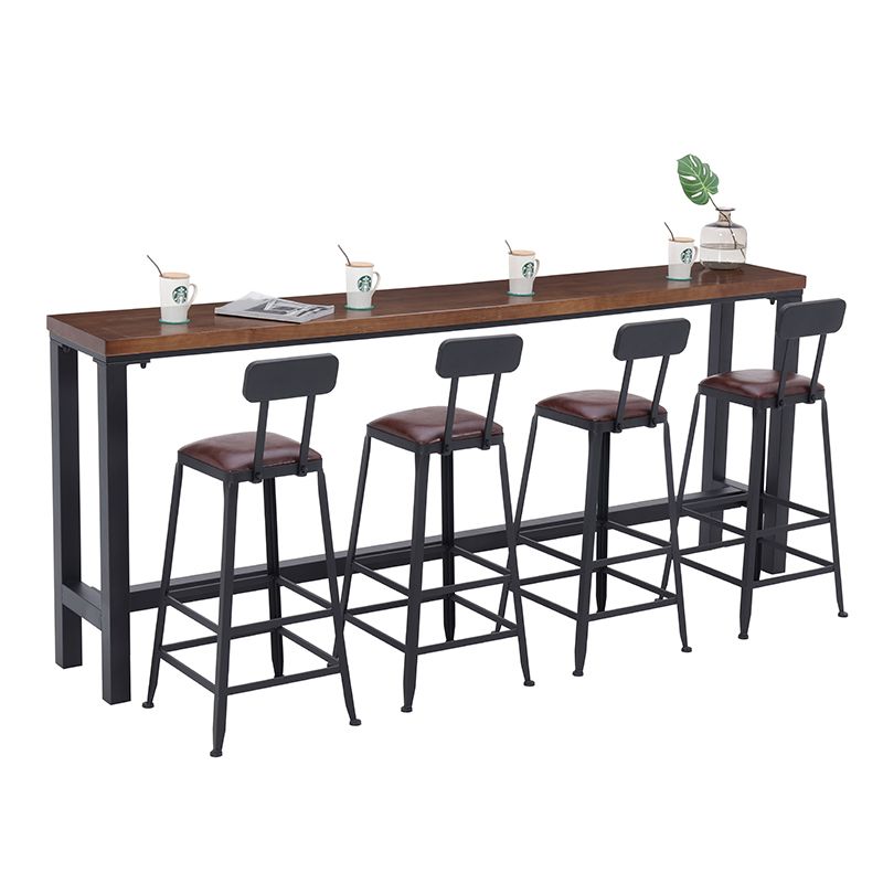 Modern Coffee Shop Bar Table Set 1/2/5/9 Pieces Rectangle Wood Pub Dining Set Clearhalo 'Bar Furniture' 'furn' 'furn_home_bar_bar_sets' 'Furniture' 'Home Bars & Bar Sets' 'home_bar_bar_sets' 'Kitchen & Dining Furniture' 1200x1200_89dc6a48-407d-46f9-8bff-6230facdba38
