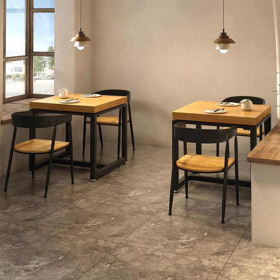 Industrial Style Solid Wood Dining Table Brown Square Table with Metal Base for Dinning Room Clearhalo ' dining_table' 'Dining Tables & Seating' 'Dining Tables' 'furn' 'furn_dining_table' 'Furniture' 'furniture_dining_table' 'Kitchen & Dining Furniture' 'kitchen&dining_furn' 'kitchen' 'kitchen_dining_table' 1200x1200_89dc7261-c982-474e-969f-dd131063da5a