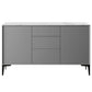Glam 2-Door Sideboard Sintered Stone Top Sideboard for Living Room Clearhalo 'buffet_sideboard' 'Buffets & Sideboards' 'furn' 'furn_buffet_sideboard' 'Furniture' 'Kitchen & Dining Furniture' 1200x1200_89dcdf9d-403d-409e-aa62-eb1e3470d47c