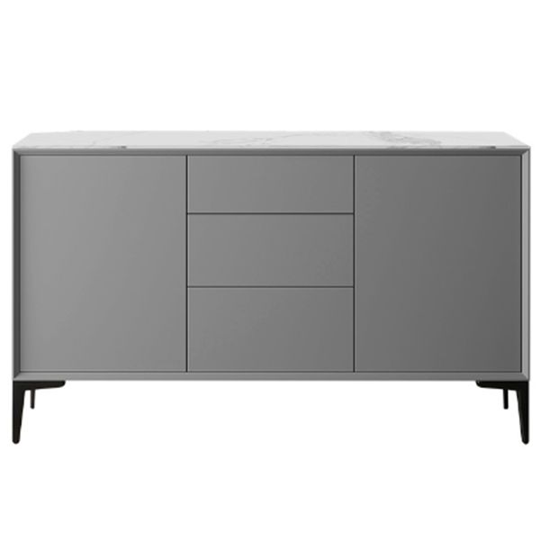Glam 2-Door Sideboard Sintered Stone Top Sideboard for Living Room Clearhalo 'buffet_sideboard' 'Buffets & Sideboards' 'furn' 'furn_buffet_sideboard' 'Furniture' 'Kitchen & Dining Furniture' 1200x1200_89dcdf9d-403d-409e-aa62-eb1e3470d47c